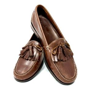 Cole Haan Men's Shoes Slip-On Kiltie Tassel Loafer Tan Leather Classic Style